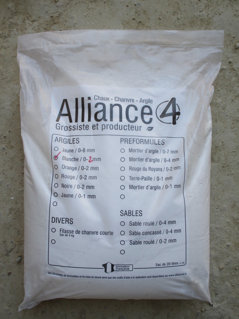 Alliance 4 : Grossiste en chaux, chanvre et argile
